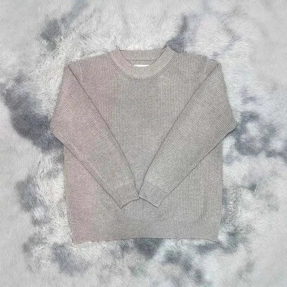 MJL Maison Margiela Style  Burgundy Ribbed Crewneck Sweater